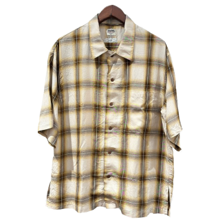 BARNS OUTFITTERS OMBRE CHECK SS-SHIRT Beige (С󥺥ȥեå BR-24201 ֥ å )