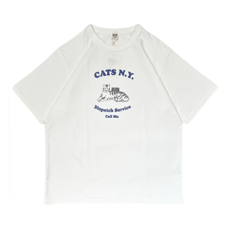 BARNS OUTFITTERS TOUGH NECK S/S T-SHIRT CATS N.Y. White (BR-23233 С󥺥ȥեå եͥå ץ T )