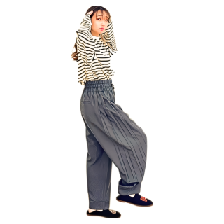 <img class='new_mark_img1' src='https://img.shop-pro.jp/img/new/icons47.gif' style='border:none;display:inline;margin:0px;padding:0px;width:auto;' />itochi 24SS Polyester Linon pleated track pants charcoal gray (ȥ ץ꡼ ȥåѥ itPT01ǥ) 