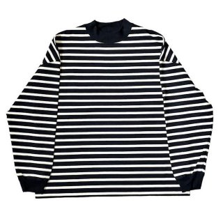 <img class='new_mark_img1' src='https://img.shop-pro.jp/img/new/icons47.gif' style='border:none;display:inline;margin:0px;padding:0px;width:auto;' />THE DAYʥ ǥ MOCK NECK BORDER LONG SLEEVE T-SHIRT - BLACK åͥåܡ󥰥꡼T ֥å