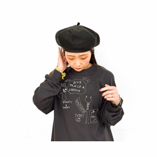 <img class='new_mark_img1' src='https://img.shop-pro.jp/img/new/icons47.gif' style='border:none;display:inline;margin:0px;padding:0px;width:auto;' />INNAT RAKUGAKI LS TEE Black ( 󥢥å 񤭥󥰥꡼Tee ˥å ) 