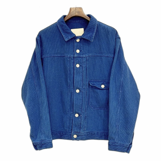 INNAT<br>HAND-DYED SASHIKO<br>TYPE-1 TRUCKER JACKET<br>Indigo