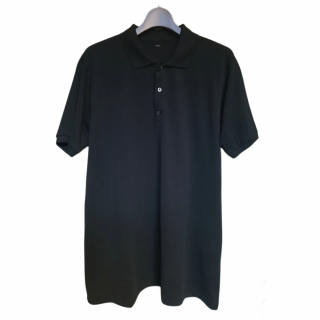 PORTER CLASSIC SUVIN GOLD POLO SHIRT Black