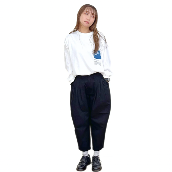 PORTER CLASSIC SATCHIMO CHINOS BLACK ( PC-009-1465 ポータークラシック サッチモチノ パンツ  ユニセックス）