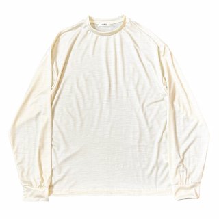 INTERIM<br>EXTRA FINE MERINO<br>WOOL JERSEYL L/S TEE<br>WHITE