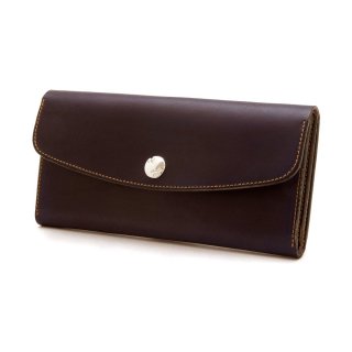 MOTO LW2D DARK BROWN HAND-DYED LONG WALLET