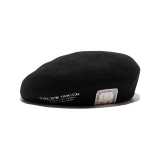 THE H.W.DOG & CO.<br>EMBROIDERY BIG BERET - Black