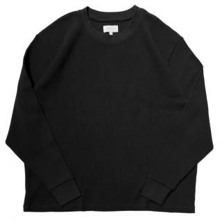 <img class='new_mark_img1' src='https://img.shop-pro.jp/img/new/icons29.gif' style='border:none;display:inline;margin:0px;padding:0px;width:auto;' />KANEMASA PHIL.<br>18G Heavy Weight Garment Dye Waffle L/S BLACK DYE
