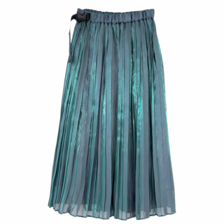 <img class='new_mark_img1' src='https://img.shop-pro.jp/img/new/icons47.gif' style='border:none;display:inline;margin:0px;padding:0px;width:auto;' />ITOCHI<br>Aurora cloth<br>Double side pleated skirt<br>Emerald