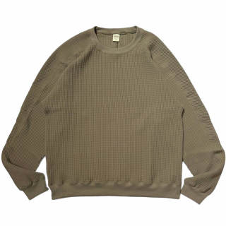 <img class='new_mark_img1' src='https://img.shop-pro.jp/img/new/icons1.gif' style='border:none;display:inline;margin:0px;padding:0px;width:auto;' />BARNS OUTFITTERS<br>70s ARMY WAFFLE<br>CREWNECK L/S T-SHIRT<br>Olive