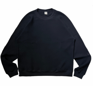 <img class='new_mark_img1' src='https://img.shop-pro.jp/img/new/icons1.gif' style='border:none;display:inline;margin:0px;padding:0px;width:auto;' />BARNS OUTFITTERS<br>70s ARMY WAFFLE<br>CREWNECK L/S T-SHIRT<br>Black