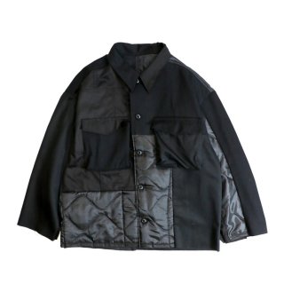THRIFTY LOOK / PATCH WORK FATIGUE JACKET BLACK