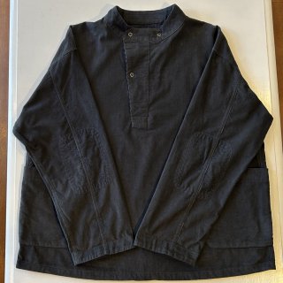 Slow Hands / fine cord army stand smock BLACK