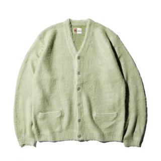 TOWNCRAFT / SHAGGY COLOR CARDIGAN LIGHT GREEN