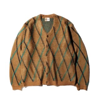 TOWNCRAFT / SHAGGY PATTERN CARDIGAN BROWN