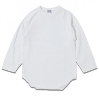 WALLA WALLA SPORT 3/4 BASEBALL TEE SOLID WHITE