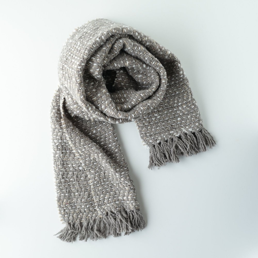 Suno&Morrison / Gara-bou Muffler Stole 
Herring bone-Dot Gray (졼)