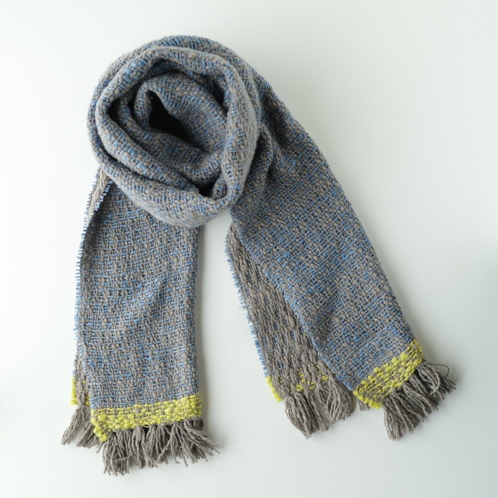 Suno&Morrison / Gara-bou Muffler Stole 
Double Gray Indigo (忧饤󲫿)