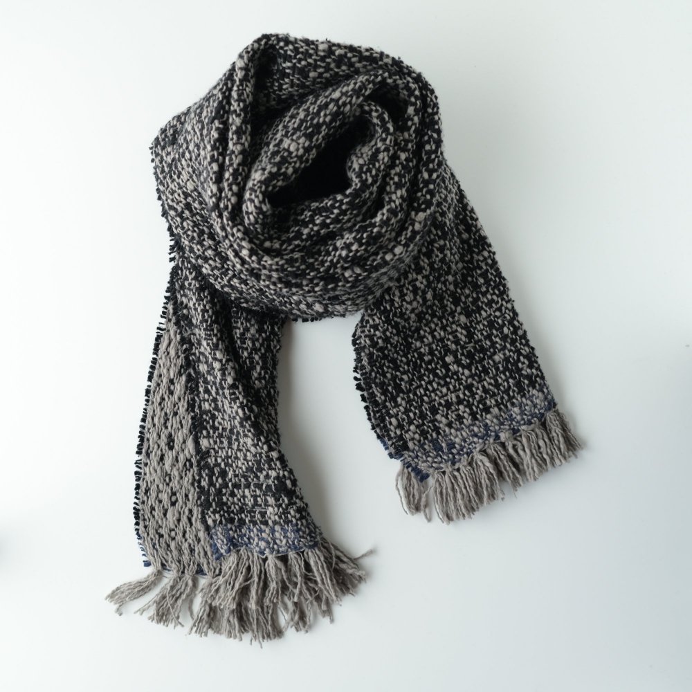 Suno&Morrison / Gara-bou Muffler Stole 
Double Face-Gray Black (졼֥å)