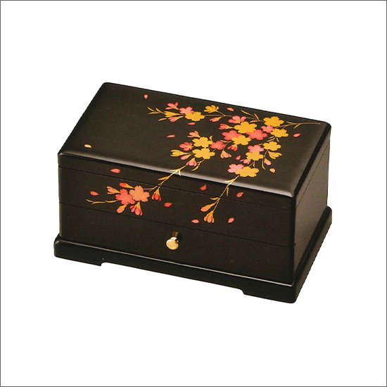 黒 8.0 引出 オルゴール宝石箱 桜 - shumiya inner peace｜人の心、人の想いに寄り添い、  みなさまのインナーピースをお手伝いします