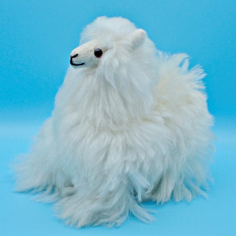 【レア】ベビーアルパカ毛ぬいぐるみ キウイ ホワイト レア】ベビーアルパカ毛ぬいぐるみ キウイ ホワイト レア