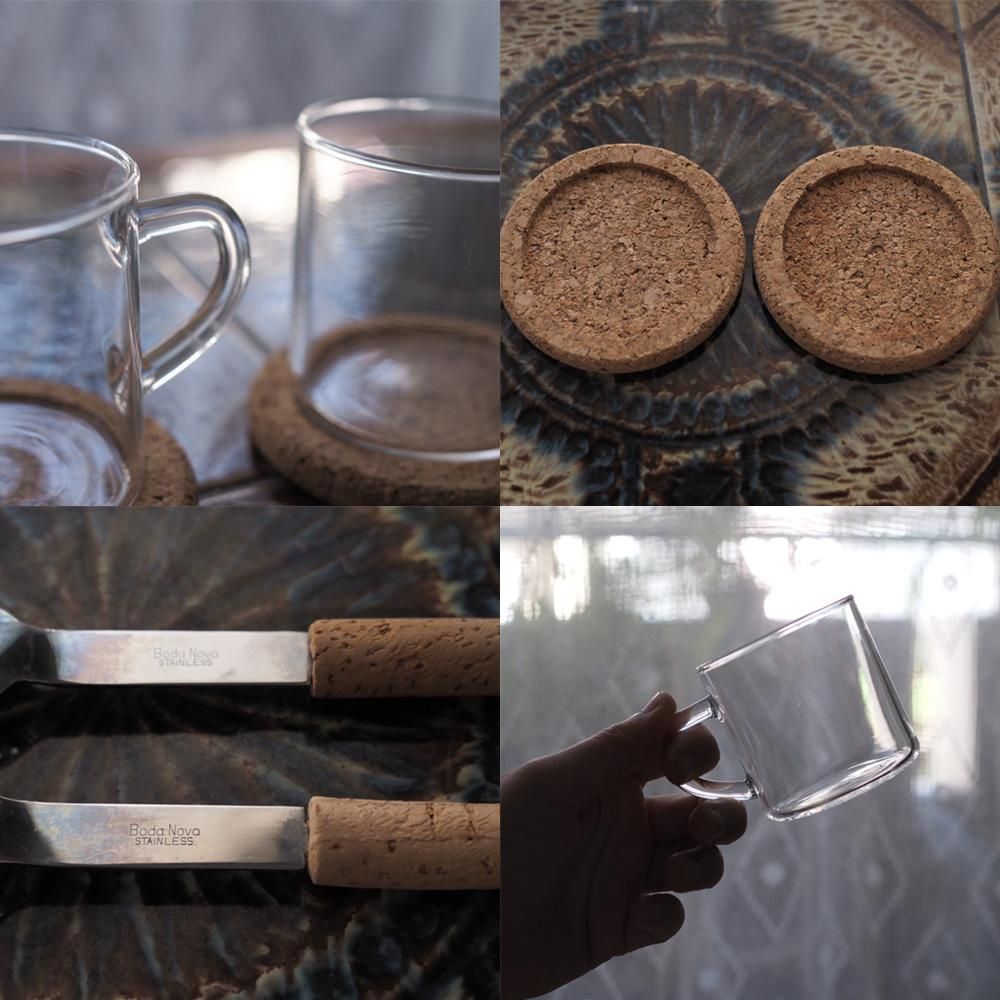 Bodanova 耐熱コーヒーカップ・コースター・スプーン3点セット