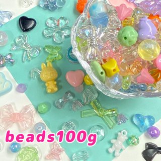 ӡ ߥå ץ饹å  Ҷ ᤫ ꥢ ե ڥߥå 100g beads1186 GreenRoseYumi