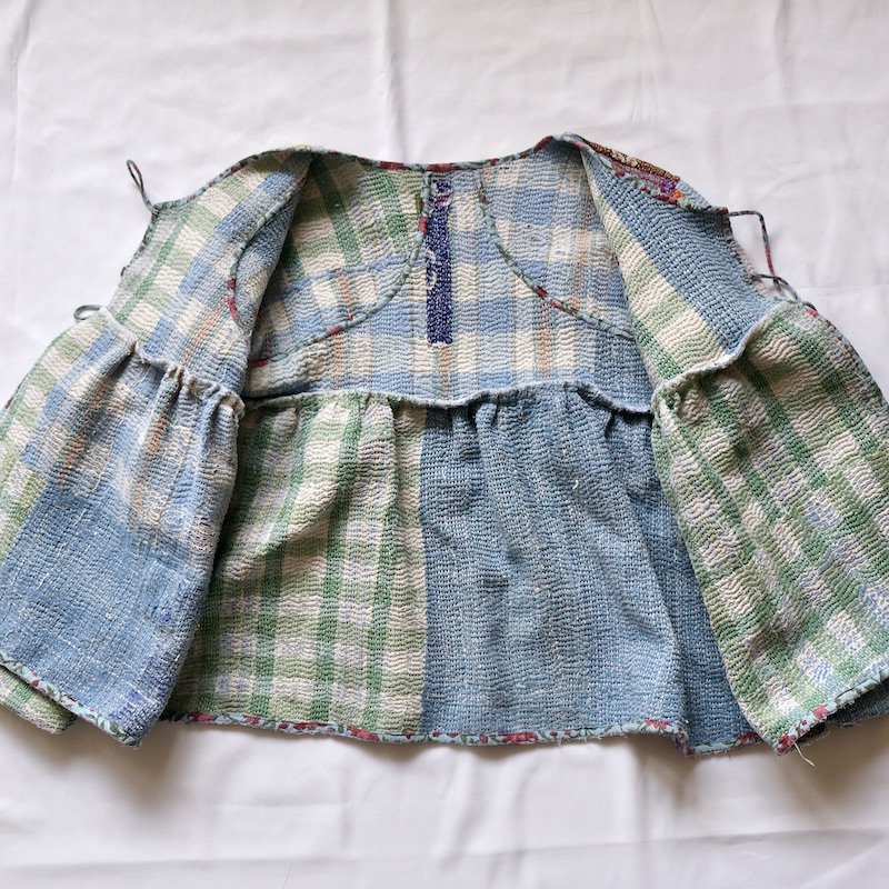 Vintage ralli quilt Rabari jacket D / ビンテージ カンタキルト ラ