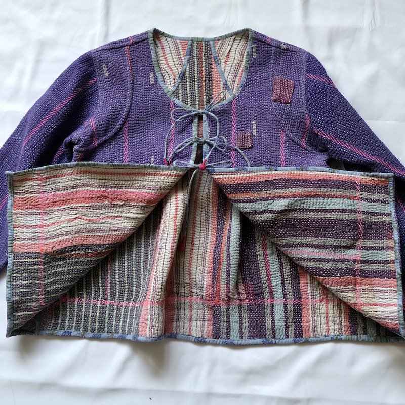 Vintage Kantha quilt Rabari jacket F / ビンテージ カンタキルト ラ