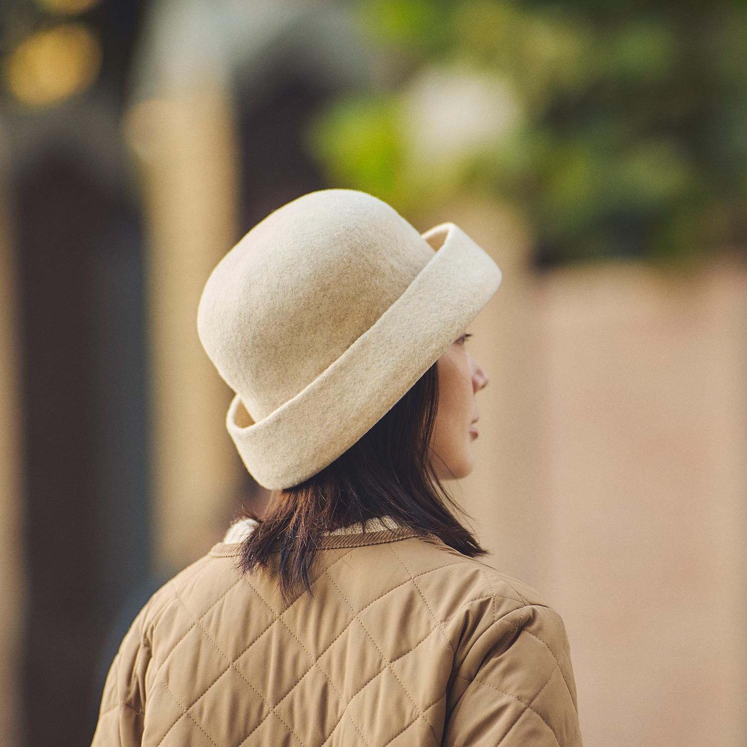 YOKOI BERET マーラ　アップセーラーハット　ウール　日本製　婦人用帽子 YOKOI BERET・MARA(マーラ)エッジアップ