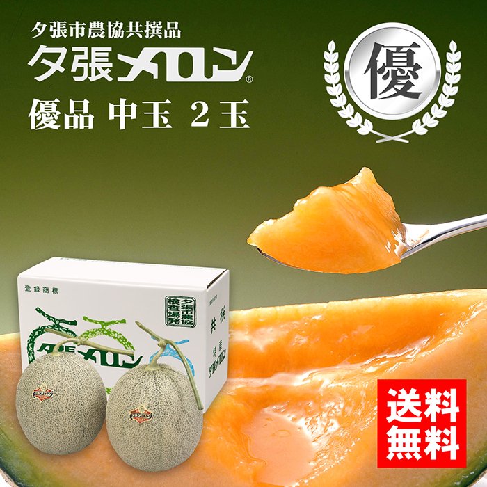 夕張市農協直送 共撰品 夕張メロン優品中玉(約1.3kg) 2玉 - 北海道ギフトバザール公式オンラインストア