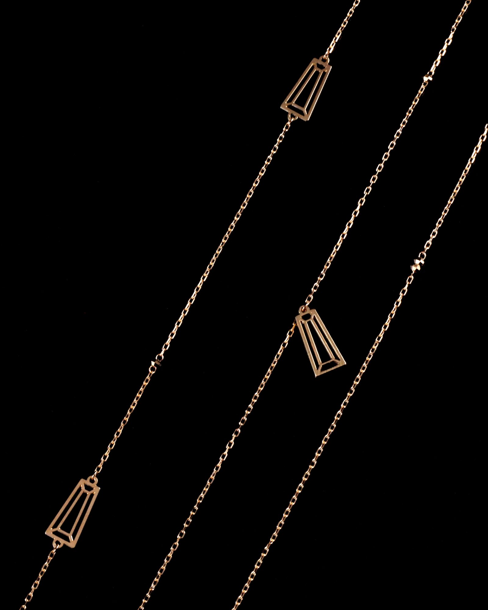 K10 Taper Cut Long Necklace