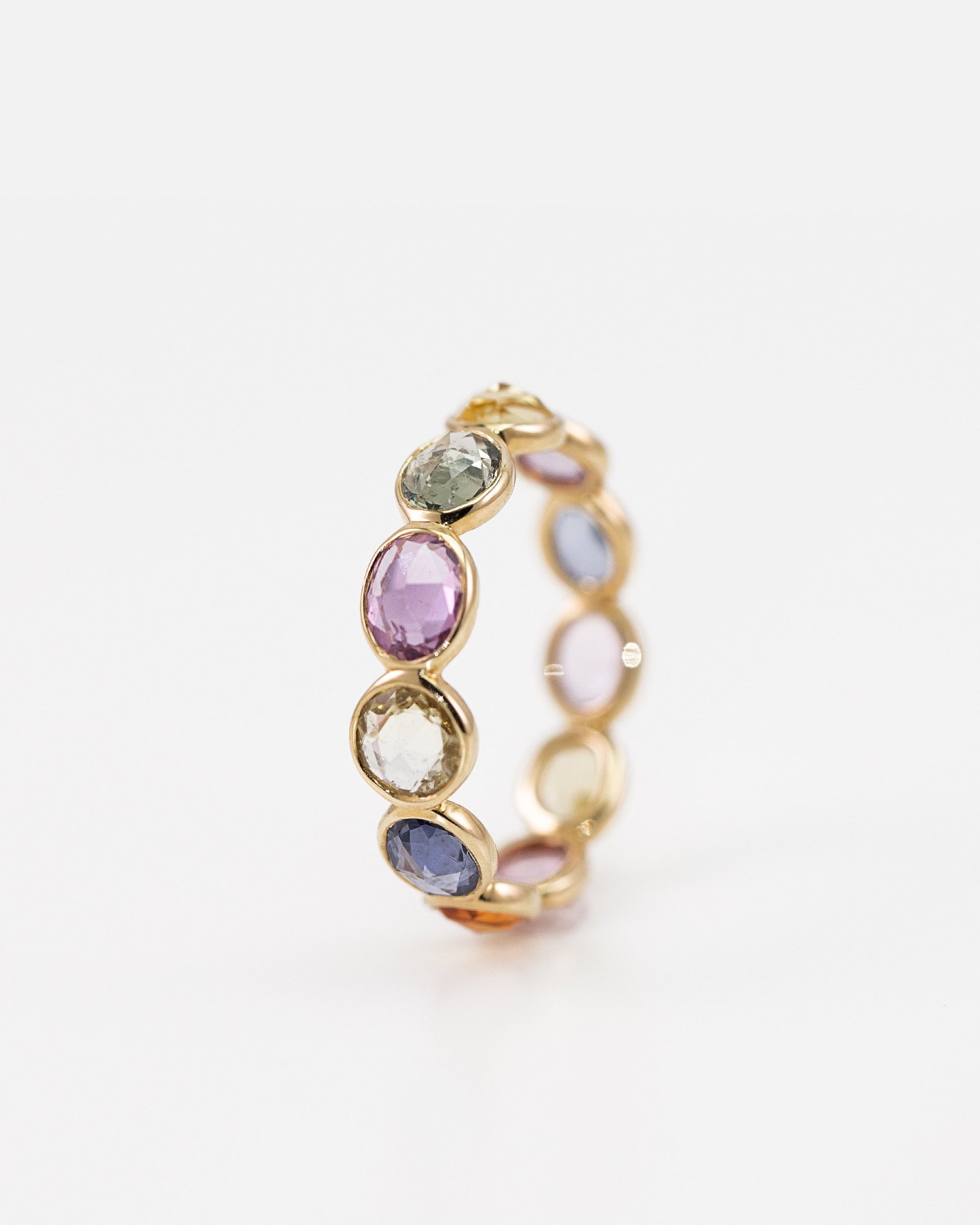 K18 Multicolor Sapphire Full Eternity Ring