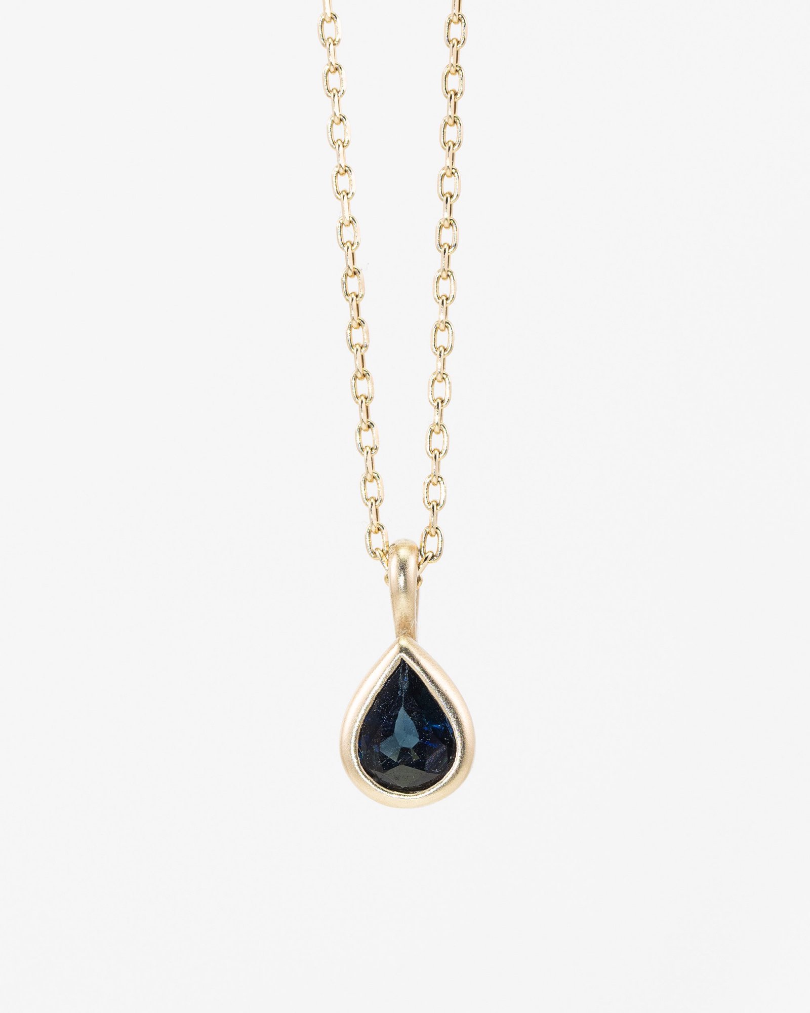 K10 Sapphire Necklace / Pear Shape