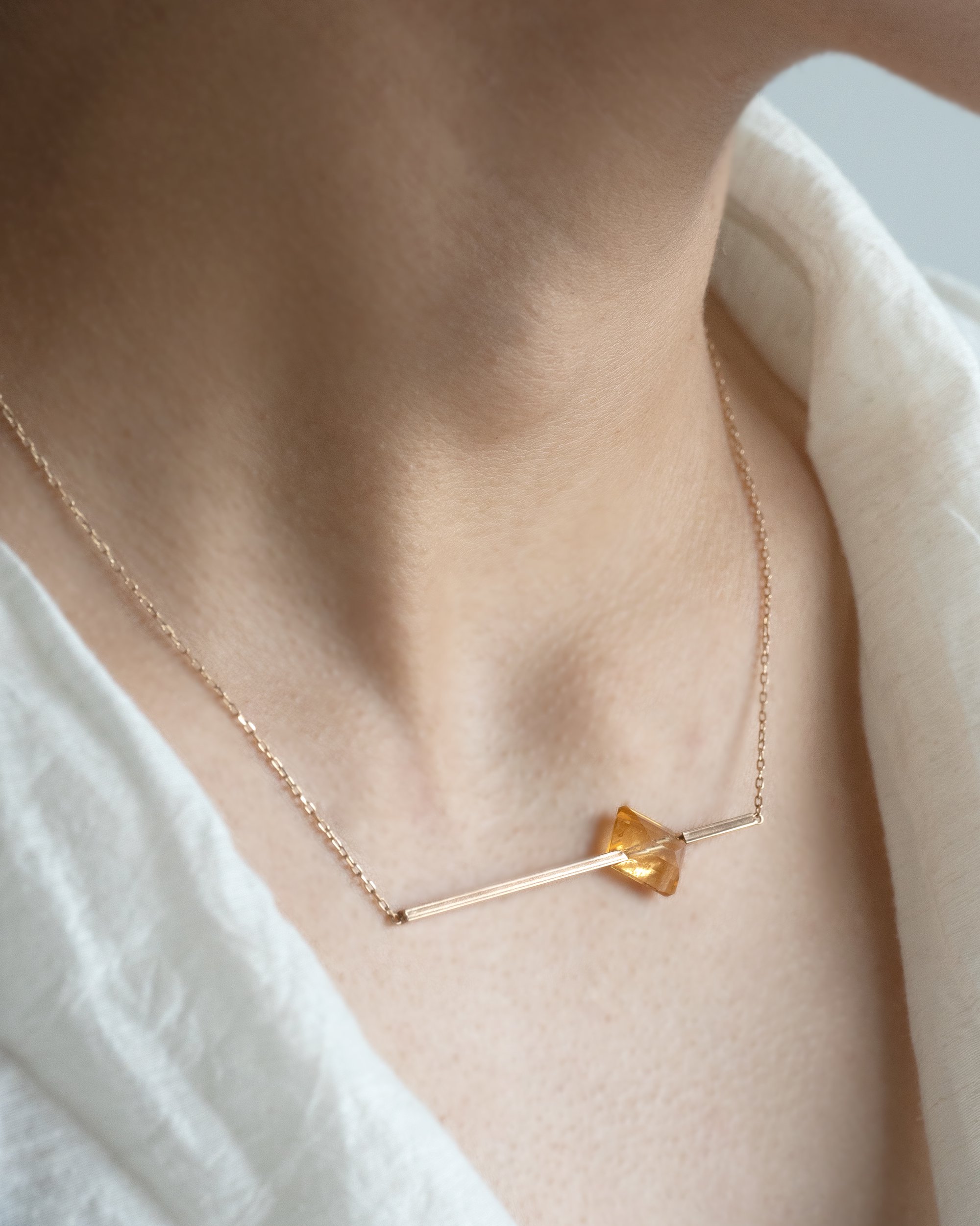 Stick Necklace / Citrine - Altgraph