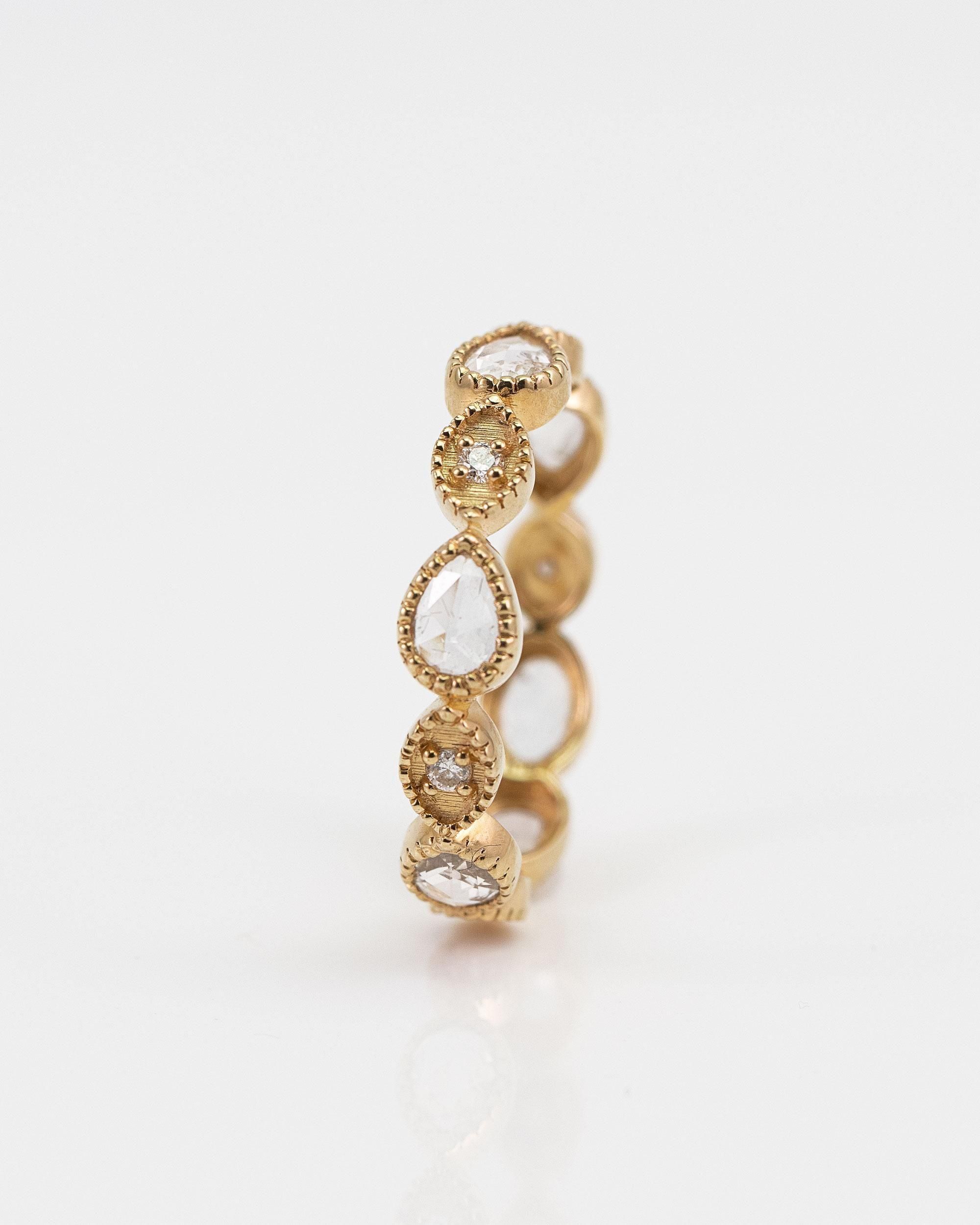 K18 Diamond Leaf Full Eternity Ring - Altgraph