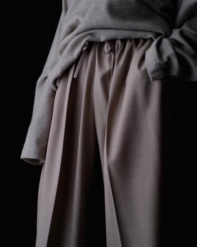 <br />POSTELEGANT<br />
<br />Wool Twill Extra Wide Trousers<br />