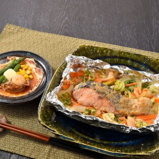 北海道 鮭のちゃんちゃん焼きと帆立バター焼き Aセット(切身80g×3枚､帆立バター焼き)
