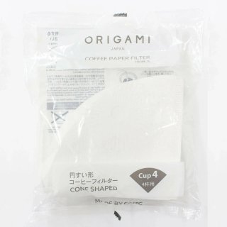 ORIGAMI Paper Filter オリガミ ペーパーフィルター 4杯用 100枚入り 円すい形 Cup4