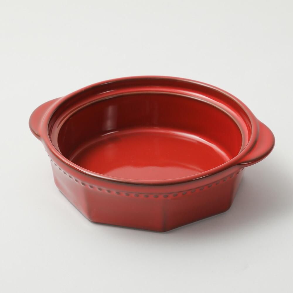 クーザンス　COUSANSES ホーローのグラタン皿 16×2 18×2 中古 ルクルーゼ 鋳物 グラタン皿 18 cm チェリーレッド - une Belle