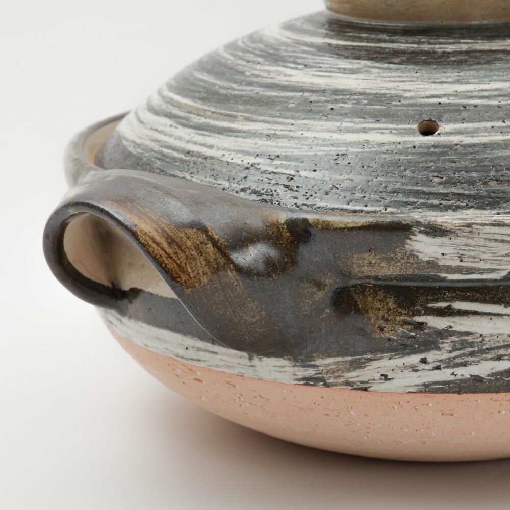 長谷園 伊賀 土鍋 刷毛目 大 30cm 大きい 日本製 made in japan