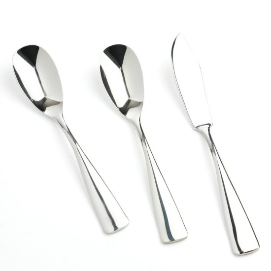名入れ可】COPPER the cutlery Silver mirror アイススプーン バターナイフ 3本セット カパーザカトラリー シルバーミラー  アイスクリームスプーン ギフト プレゼント - 京都匙亀