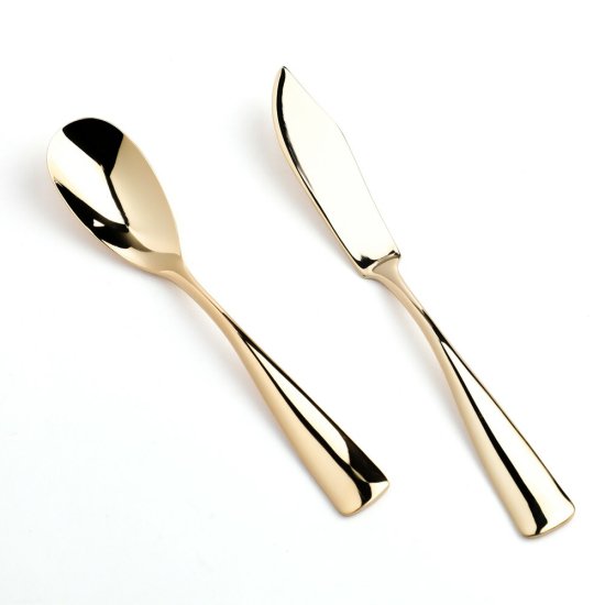 名入れ可】COPPER the cutlery Gold mirror アイススプーン バター