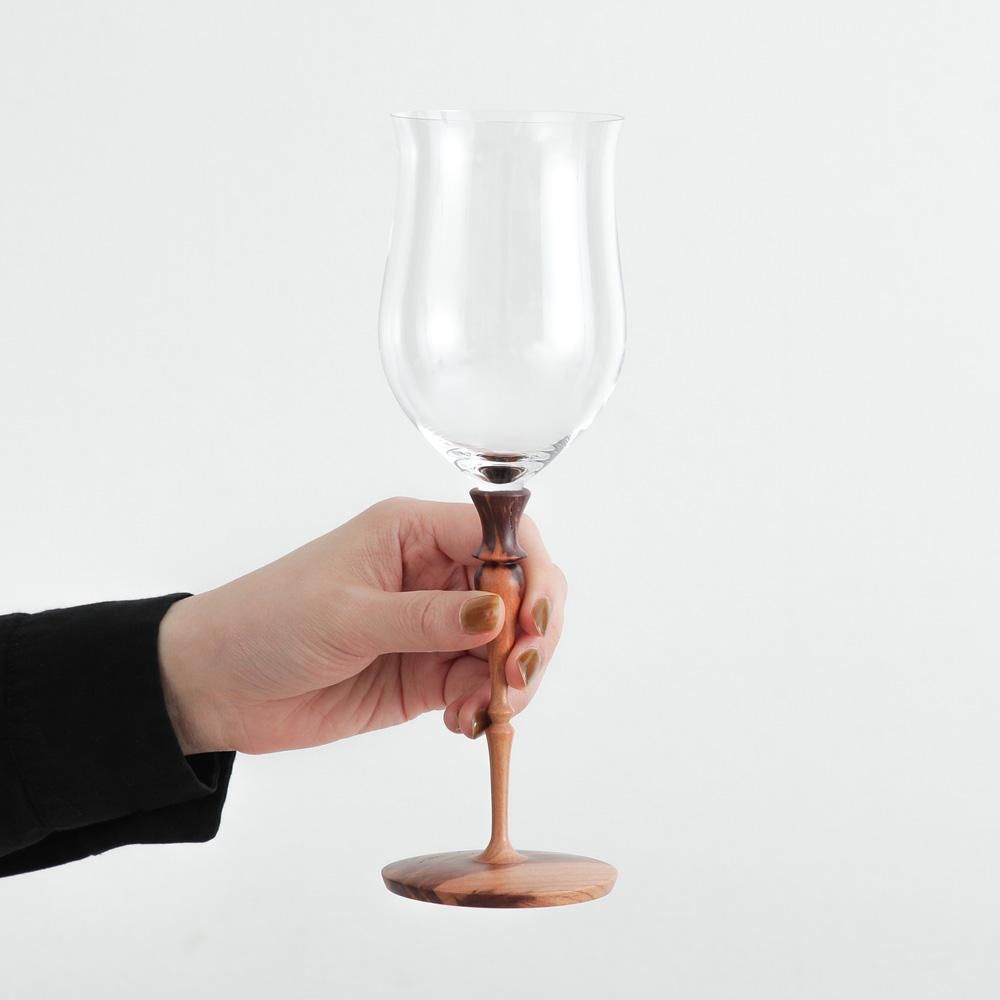 MOKU GLASS ロゼワイングラス 297ml 木箱入り 杏 - 京都匙亀