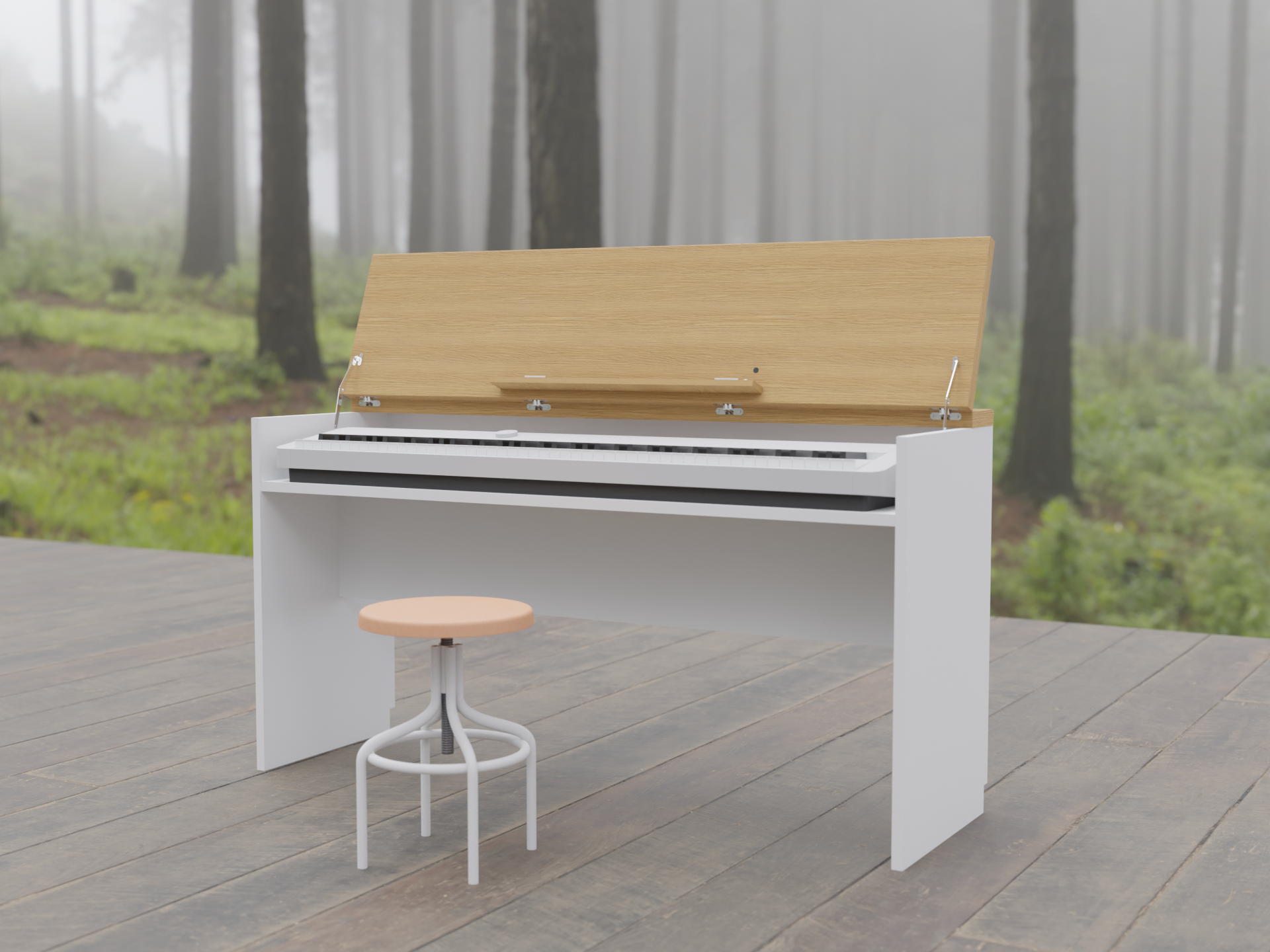 電子ピアノ台兼用デスク21