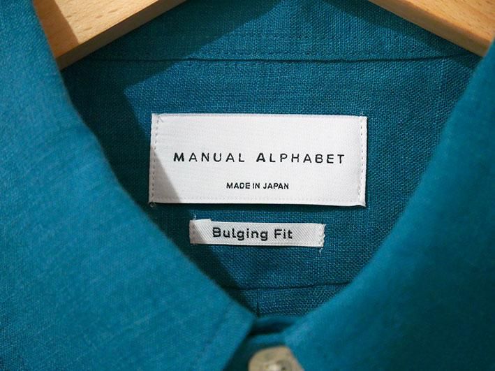 新品 マニュアルアルファベット リネンシャツ ネイビー ボタンダウン MANUAL ALPHABET マニュアルアルファベット オックスフォード
