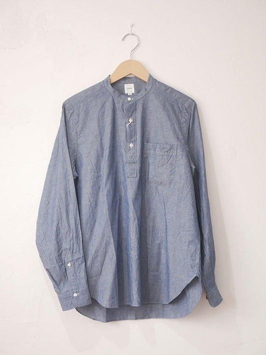 アラン【ARAN】通販 シャンブレー プルオーバーバンドカラー