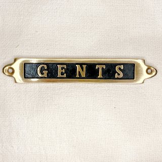 BRASS SIGN  GENTS