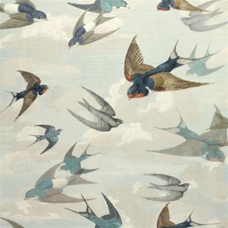 CHIMNEY SWALLOWS SKY BLUE PJD6003/01-1