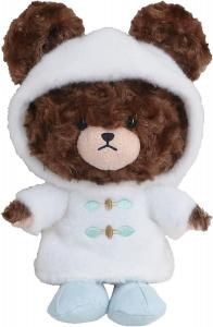 くまのがっこう もこフード ぬいぐるみ S  H19×W16×D10cm